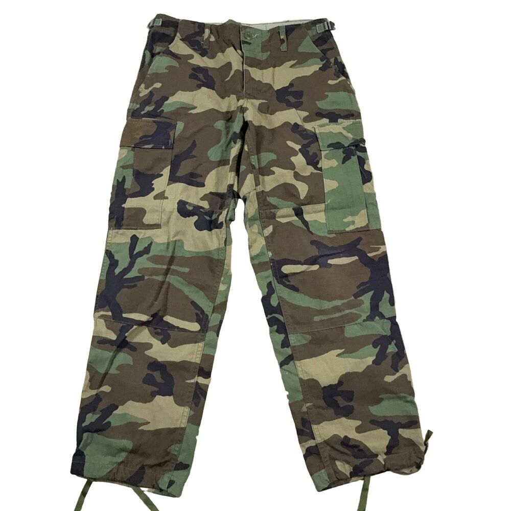 PROPPER Pants Men 30x28 Woodland Cargo Combat Camo Hot Weather Trousers Ripstop